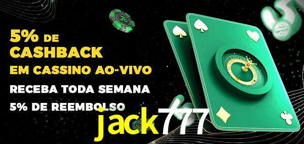 Promoções do cassino ao Vivo jack777